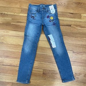 WONDER NATION Girls Embroidered Jeggings 6-6x